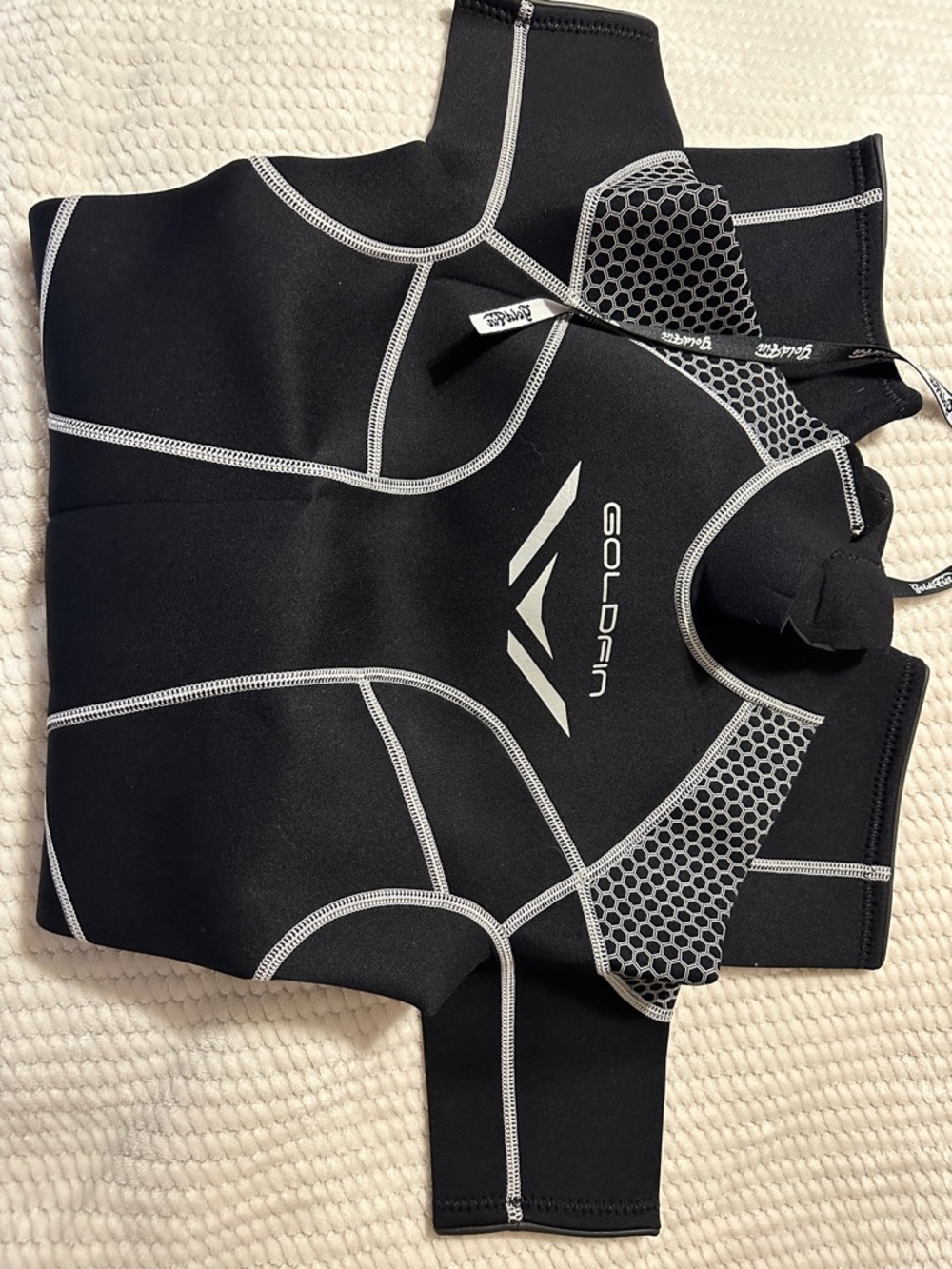 Goldfin Black Neoprene Shorty Wetsuit